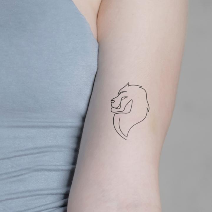 Image du produit minink Tatouage temporaire - Lion stylisé