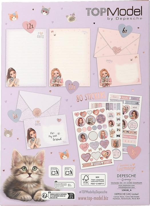 Immagine prodotto Magni DEPESCHE TOPModel Briefpapier CAT LOVE (12 pz.)