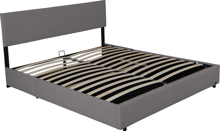 Produktbild Corium Polsterbett Juva mit Matratze und Bettkasten 180x200 cm Grau (180 x 200 cm)