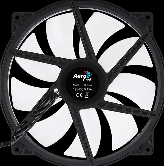 Produktbild AeroCool Duo 20 Computergehäuse Ventilator 20 cm Schwarz (200 mm, 1 x)