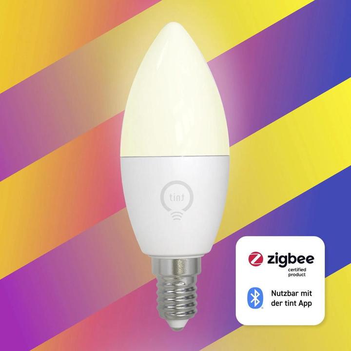 Actual product image Müller Licht tint LED candle lamp dimmable E14/6W(40W) 470 lm 1800- 6500 K warmwhite- daylightwhite + (E14, 4.90 W, 470 lm, 1 x, F)