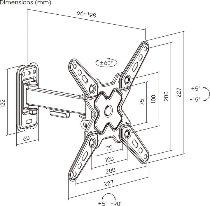 Image du produit Value Basic TV Wall Mount, 2 (Mur, 43", 20 kg)