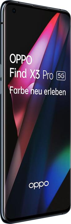 Actual product image OPPO Find X3 Pro (256 GB, Gloss Black, 6.70", SIM + eSIM, 50 Mpx, 5G)