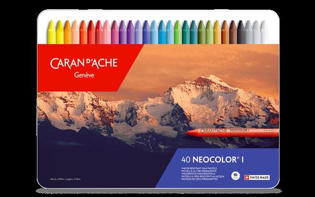 Immagine prodotto Caran d'Ache Neocolor I Metallschachtel (Multicolore, 40 x)
