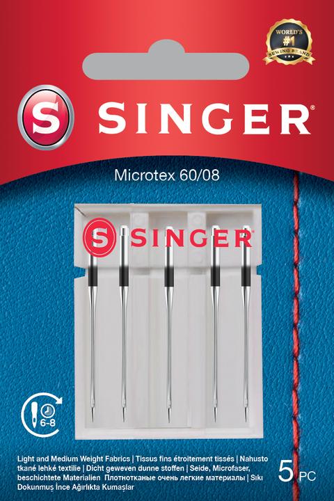 Singer MICROTEX Nähmaschinennadel, 60/08, 5er Pack