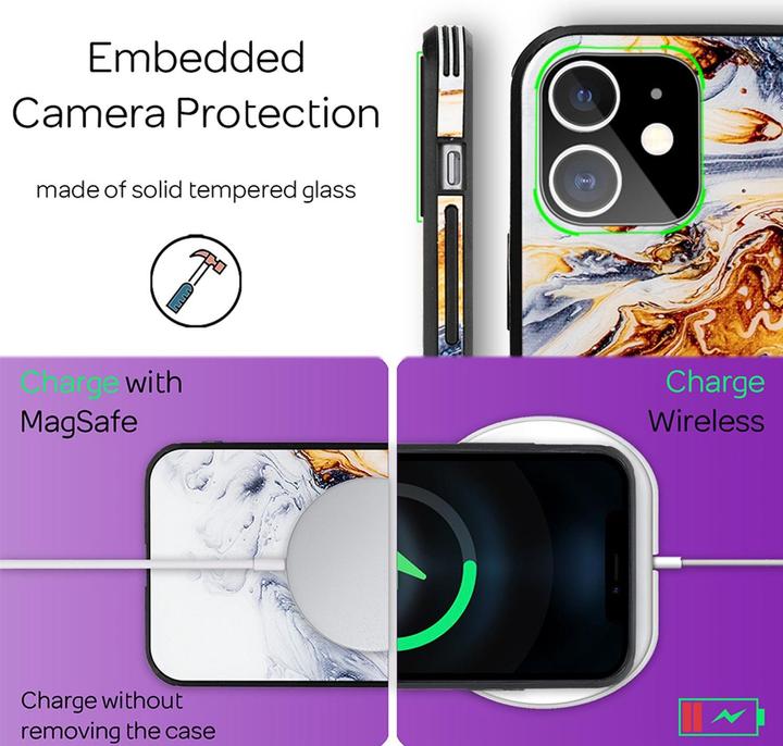 Actual product image Nalia Marble shell (Apple iPhone 12 mini)