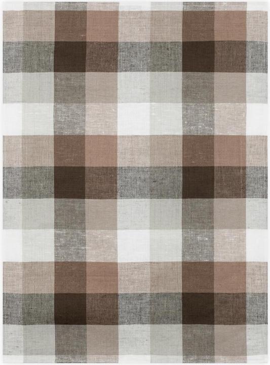 Produktbild Kracht 3er Pack Halbleinen Geschirrtücher Karo anthrazit (50 x 70 cm)