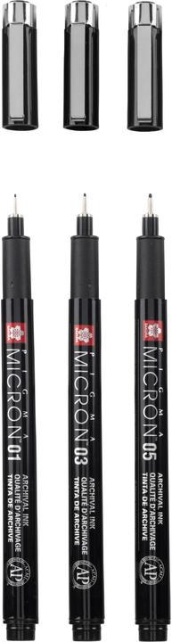 Produktbild Sakura Pigma Micron (Schwarz, 3 x)