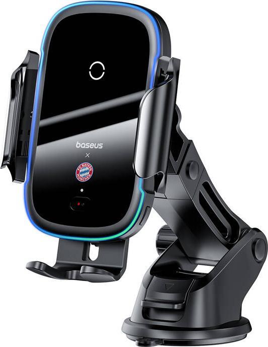 Actual product image Baseus car holder with 15W charger (black) Bayern edition