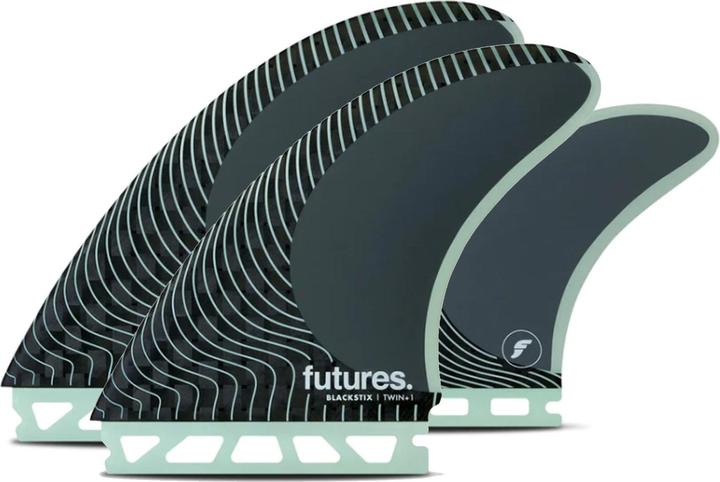 Futures Twin +1 Tri Fin Set Blackstix