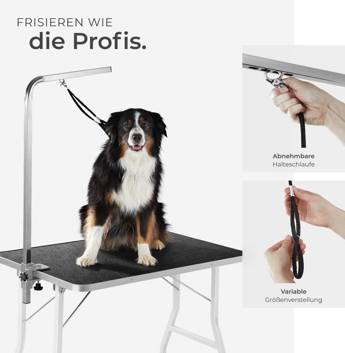 Immagine prodotto tectake Tavolo da toelettatura regolabile in altezza con braccio per cappio (Cane)