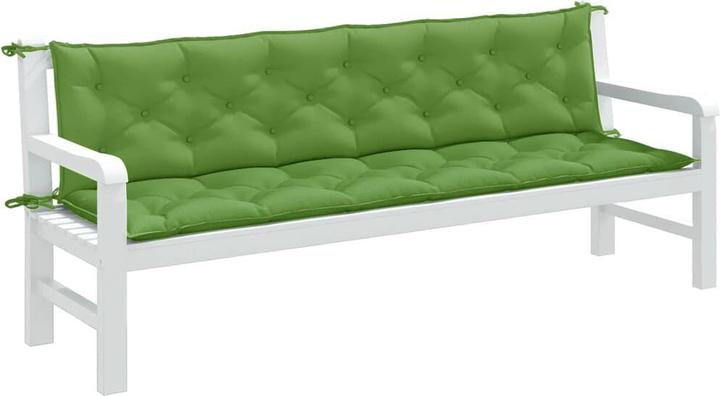 Actual product image VidaXL Garden bench cushions 2 pcs. fabric (200 x 50 x 7 cm)
