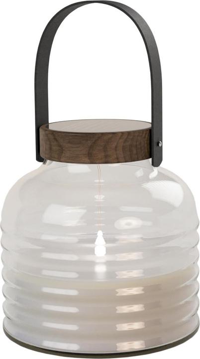 Actual product image Sirius LED Lantern Aston Solar 35 cm, Brown / Black (26.5 x 25.5 x 25.5 cm, 1 x)