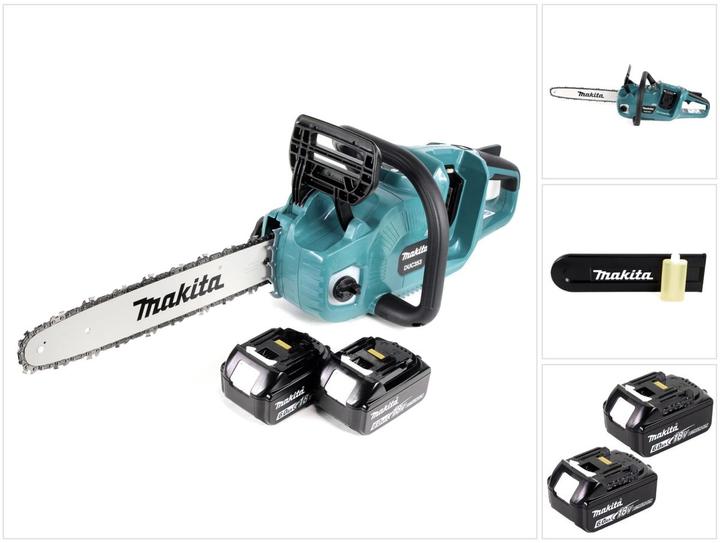 Immagine prodotto Makita DUC 353 G2 Motosega a batteria 36V ( 2x18V ) Brushless 35 cm + 2x batteria 6,0 Ah - senza (Sega a catena a batteria)
