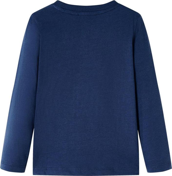 Immagine prodotto VidaXL Camicia da bambino a maniche lunghe blu navy melange 116,Materiale: 100 (116)