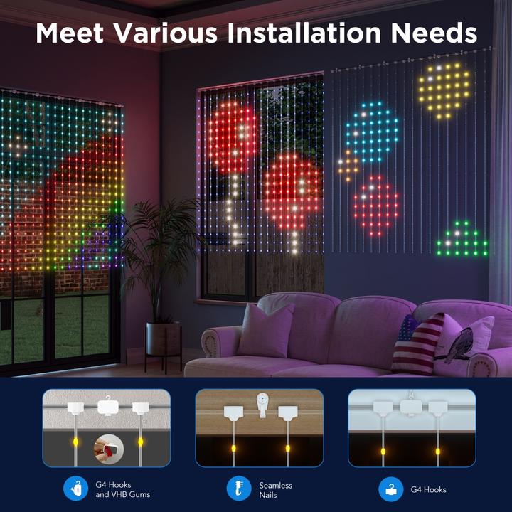 Actual product image Govee Curtain Light (RGBIC, 150 cm, Indoor)
