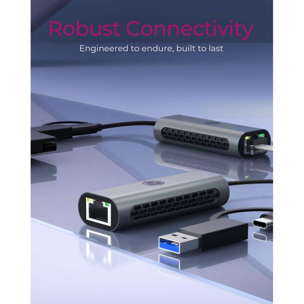 Actual product image Icy Box IB-LAN301-C3 (USB-C, USB, RJ45 2.5 Gigabit Ethernet (1x))