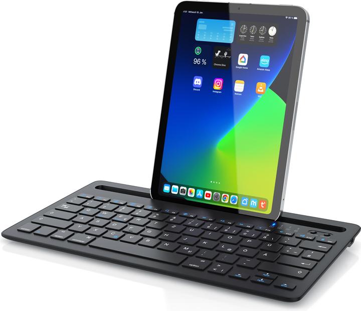 Produktbild Aplic Tablet Tastatur Bluetooth, Tablet Halterung, mit Akku, für iOS, Android, Windows (DE)