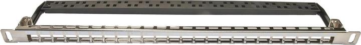 Actual product image Wirewin 24-port 0.5 U patch panel, shielded