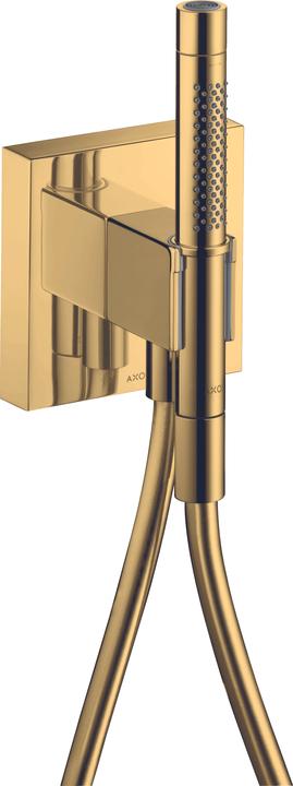 Produktbild hansgrohe Portereinheit AXOR STARCK ORGANIC 12x12 polished gold optic (2 Strahlarten)