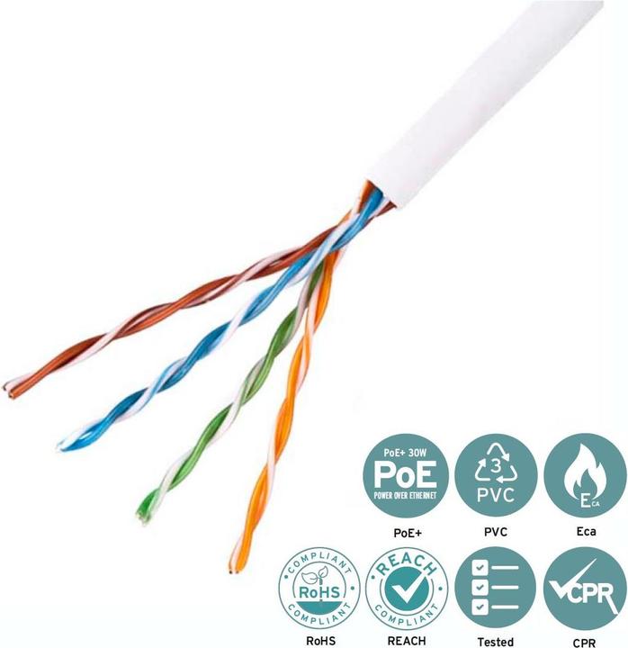 Actual product image Lanview Cat5e U-UTP Network Cable (U/UTP, CAT5e, 305 m)
