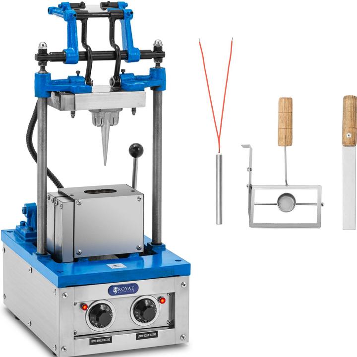 Actual product image Royal Catering Waffle Cone Maker - 50 - 60 waffles/h - 74 x 124 mm -