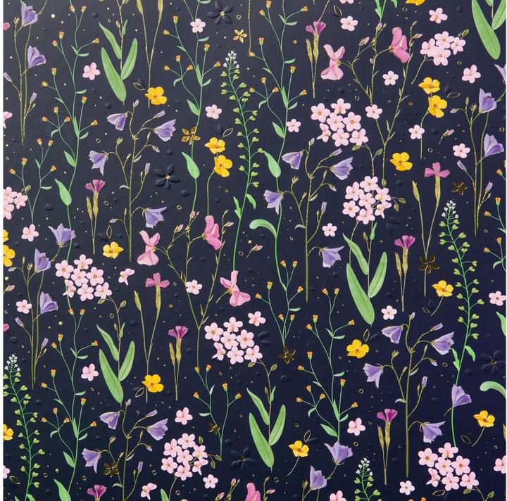 Actual product image Goldbuch Diary 16,5x16,5cm Meadow Miracles Blue (16.5 x 16.5 cm, Plain, Hardcover)