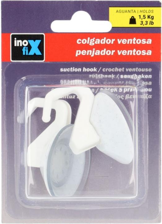 Image du produit Inofix Crochet à ventouse John, blanc, 2 pièces