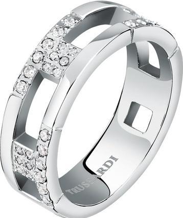Immagine prodotto Trussardi T-Logo TJAXC40 Anello in acciaio con zirconi - Circuito: 52 mm (52)