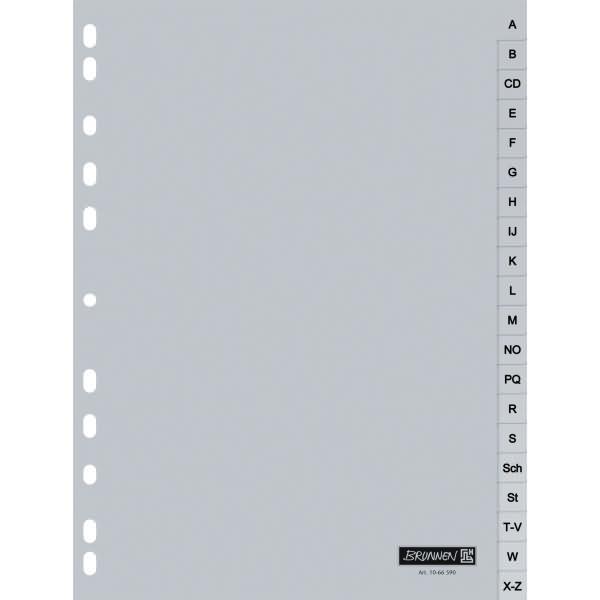 Image du produit Répertoire pour classeurs plein format A-Z gris 20 pièces, 1 pc.