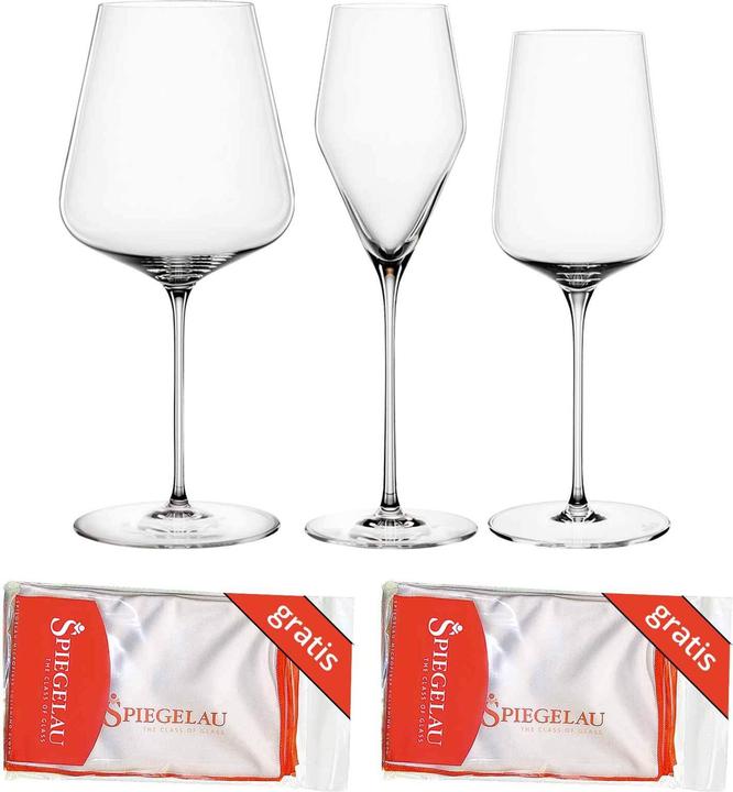Produktbild Spiegelau Gläserset inkl. 2 Poliertücher Definition (12 Gläser, Weissweingläser)