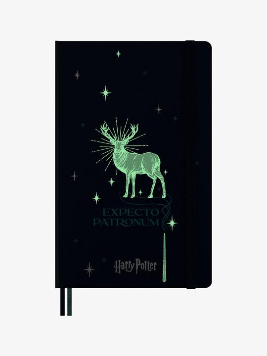 Image du produit Moleskine Harry Potter Patronum (130 x 210 mm, À rayures, Couverture rigide)