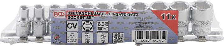 Produktbild BGS Steckschlüssel-Einsatz-Satz (1/2", 3/16", 7/32", 1/4", 9/32", 5/16", 11/32", 3/8", 13/32", 7/16")