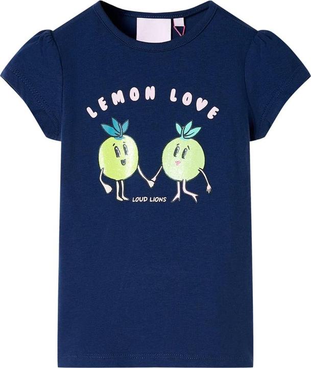 Actual product image VidaXL Children's T-shirt navy blue 92,Material: 95 % cotton. 5 (92)