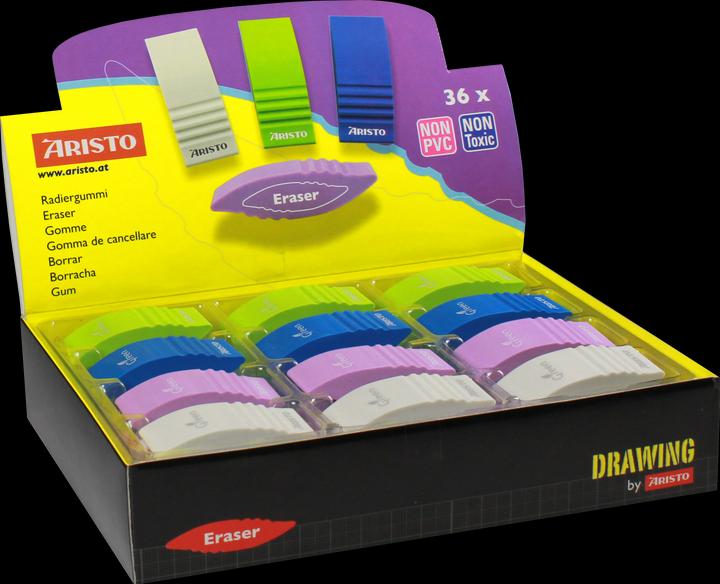 Aristo DISPLAY 36x ERASER "GREEN"" ERASER ""GREEN"""