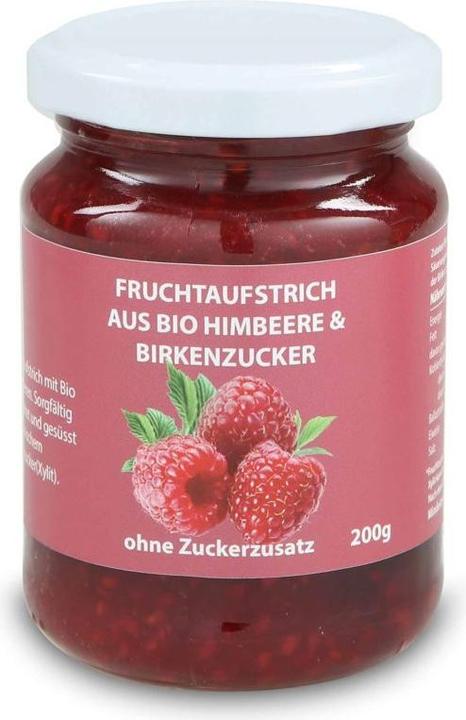 Actual product image Tautona Jam with organic raspberries and xylitol (220 g)