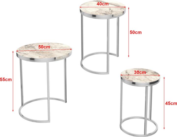 Produktbild En.Casa Bornholm (45 x 30 x 50 cm, 55 x 50 cm, 50 x 40 x 55 cm)