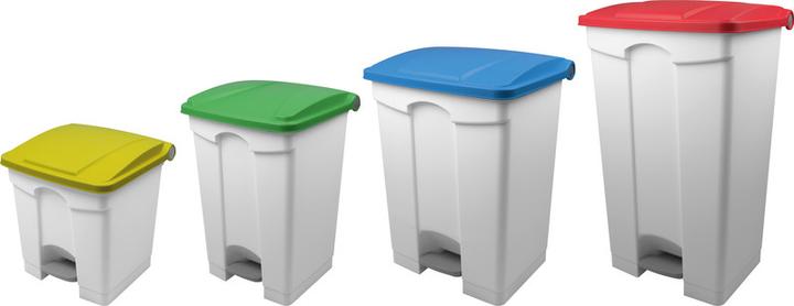 Produktbild Helit Papierkorb 18 l H331xØ315 mm mit Griffrand Kunststoff lichtgrau (18 l)
