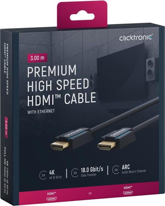 Actual product image clicktronic HDMI (Type A) - HDMI (Type A) (3 m, HDMI)
