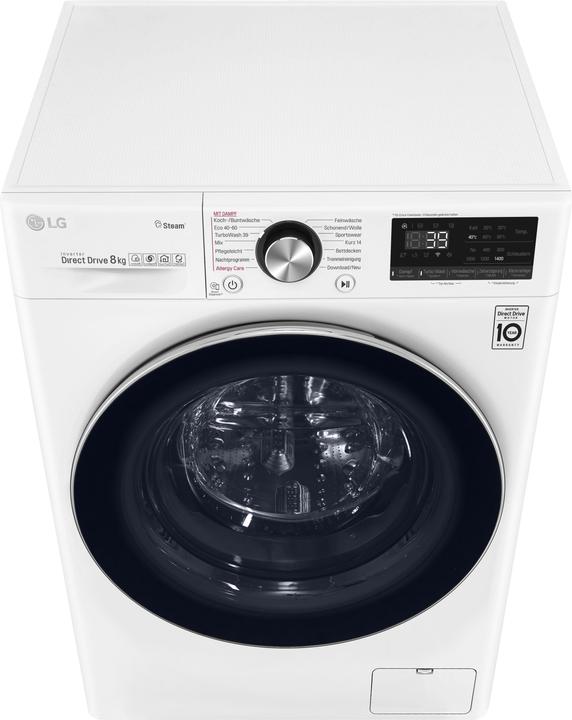Produktbild LG F4WV908P2E Waschmaschine Freistehend Frontlader C (8 kg, Links)