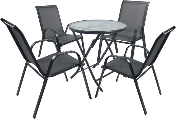 Produktbild VCM 5-tlg Balkonset Gartenmöbel Set Sonlas (70 cm)