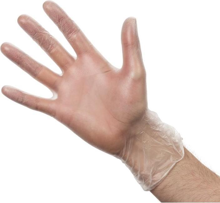 Actual product image Vogue Vinyl gloves transparent powdered XL - pc (XL)