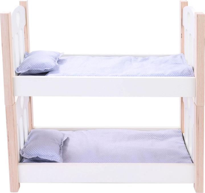Produktbild Weible Puppen-Etagenbett Grau/Weiss
