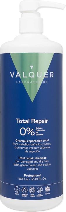 Valquer Total Repair Shampoo 1L (1000 ml, Flüssiges Shampoo)