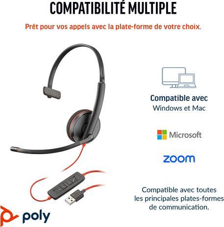 Actual product image Poly BW 3210 USB-C HS +USB-C/A (Cable, USB-C)