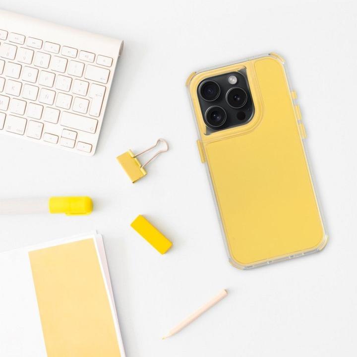 Actual product image OEM LCD display! MATRIX Case for IPHONE 16 Pro Max yellow (Apple iPhone 16 Pro Max)