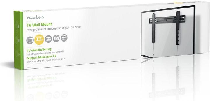 Produktbild Nedis Feststehende TV-Wandhalterung - 37-70" - Max. 35 kg - Ultraschlank - Automatische Federvers (Wand, 70", 35 kg)