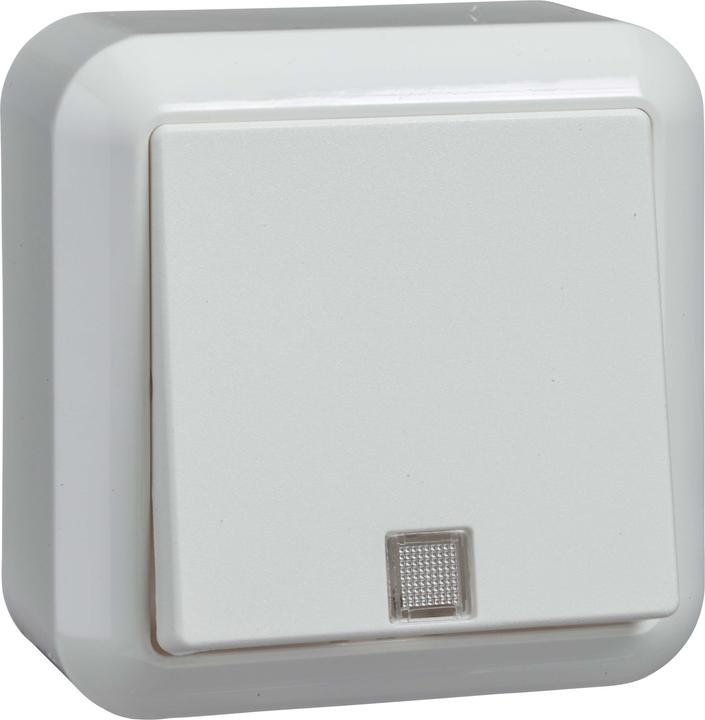 Actual product image ELSO Push-button 10A illuminated CONTURA plug-in terminal pure white