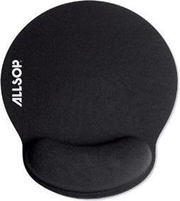 Immagine prodotto Allsop Tappetino per mouse in schiuma di memoria con poggiapolsi incorporato, antistress ergonomico (nero)
