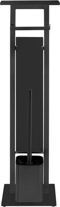 Produktbild Wenko Stand WC-Garnitur Mod. Debar mit Ablage Schwarz aus rostfreiem Edelstahl